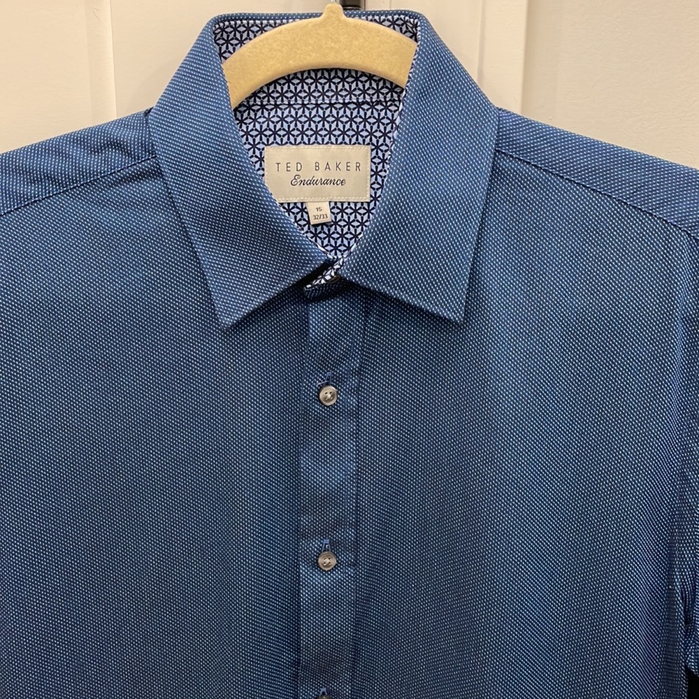 Ted Baker Navy Micro Dot Patterned Endurance Dres… - image 2